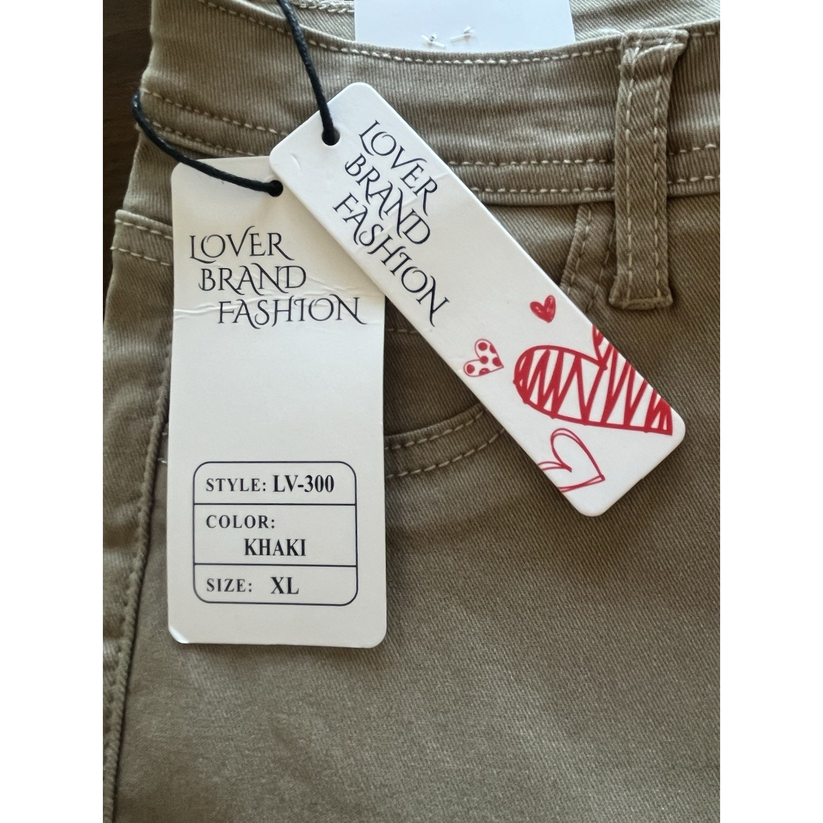Lover Brand Fashion Khaki Jeans Sz X-Large Xl 30x29 Nwt — image 3 of 8